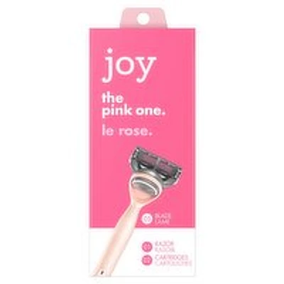 Joy - Pink Razor with 2 Cartridges, 1 Each