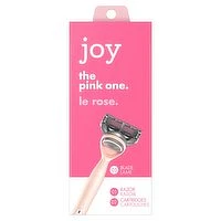 Joy - Pink Razor with 2 Cartridges, 1 Each