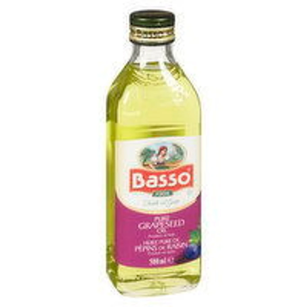Basso - Pure Grape Seed Oil, 500 Millilitre