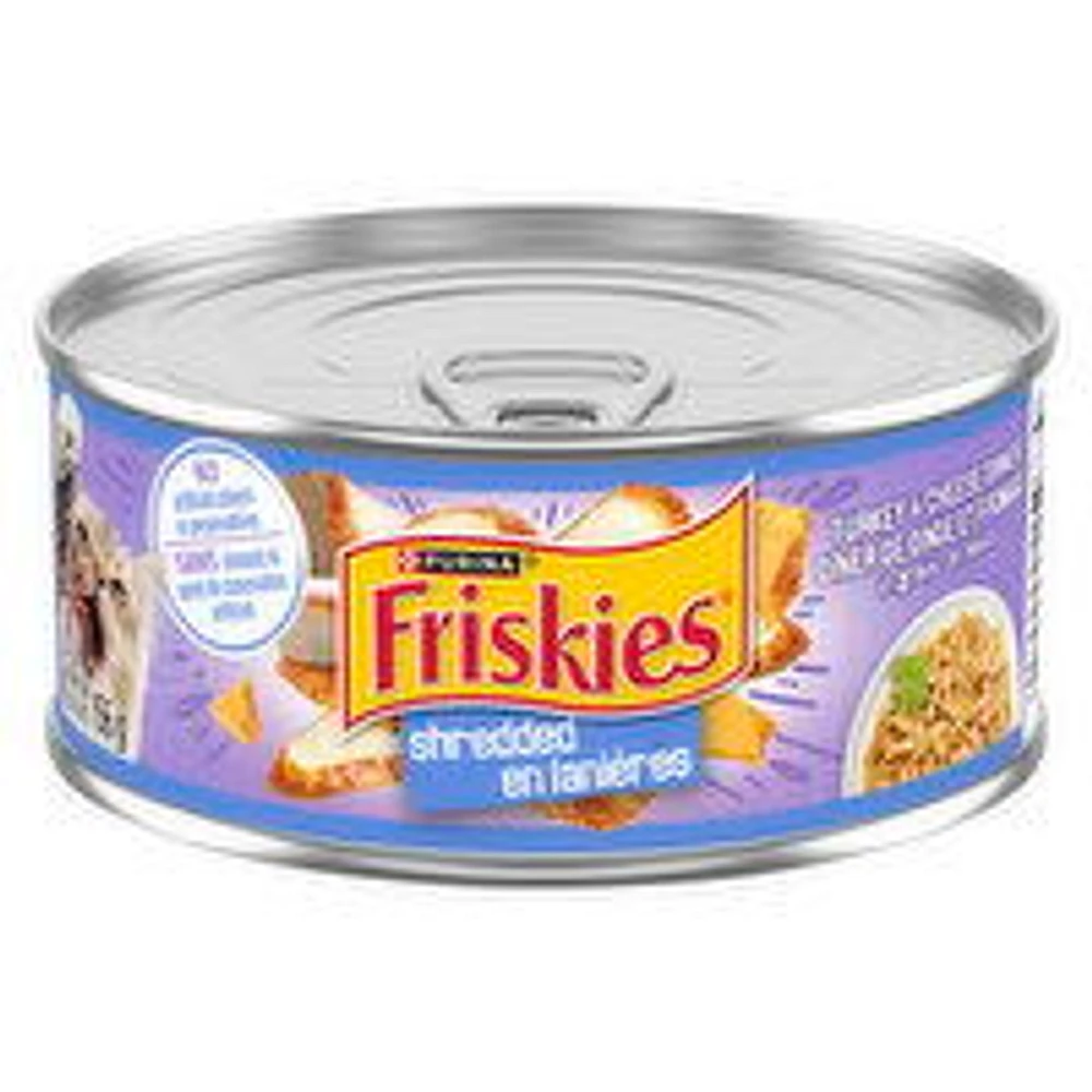Purina - Friskies Shredded Turkey & Cheese Dinner in Gravy,Wet Cat Food, 156 Gram