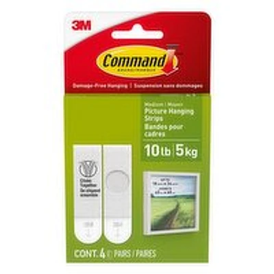 3M - Command Medium Picture Hanging Strips for Damage-Free Hanging, 1 Each
