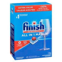 Finish - Dishwasher Detergent Tabs All In 1 Max, 105 Each