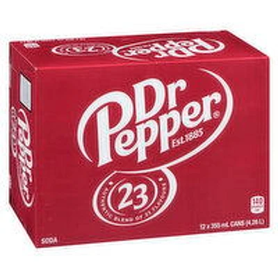 Dr. Pepper - Soda, 355mL Cans, 12 Each