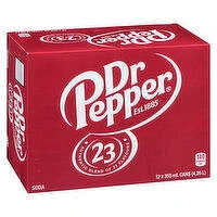 Dr. Pepper - Soda, 355mL Cans, 12 Each
