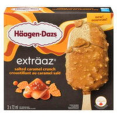Haagen Dazs - Extraaz Salted Caramel Crunch Ice Cream Bars, 3 Each
