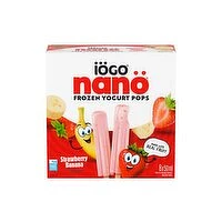 IOGO - Nano Frozen Yogurt Pops, Strawberry Banana, 8 Pack, 400 Millilitre