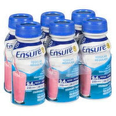Ensure - Regular Meal Replacement Drink Strawberry, 6 Each