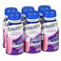 Ensure - High Protein Meal Replacement Strawberry, 6 Each