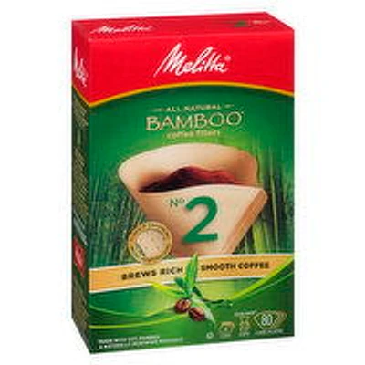 Melitta - Bamboo Coffee Filters #2, 80 Each