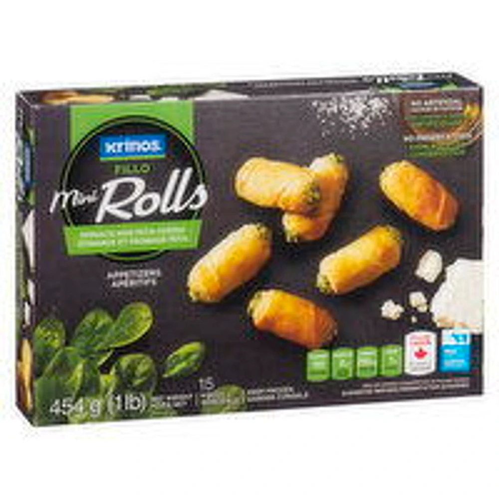 Krinos - Mini Fillo Twisters with Spinach, Feta and Ricotta, 454 Gram