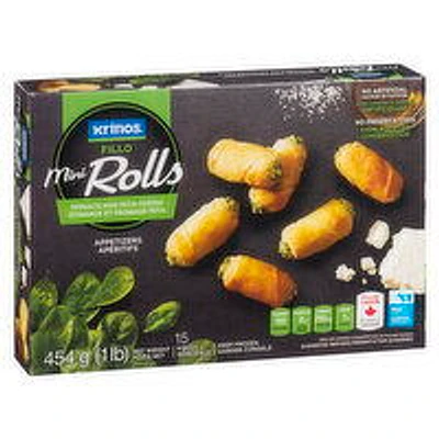 Krinos - Mini Fillo Twisters with Spinach, Feta and Ricotta, 454 Gram