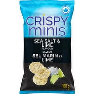 Quaker - Crispy Minis Sea Salt & Lime Rice Chips, 100 Gram