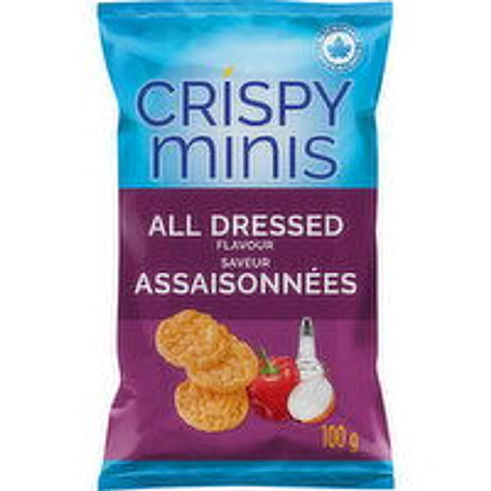 Quaker - Crispy Minis, All Dressed Flavour Brown Rice Chips, 100 Gram