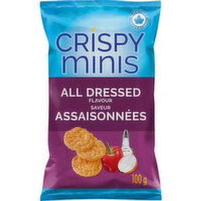 Quaker - Crispy Minis, All Dressed Flavour Brown Rice Chips, 100 Gram
