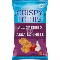 Quaker - Crispy Minis, All Dressed Flavour Brown Rice Chips, 100 Gram