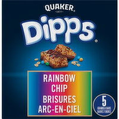 Quaker - Dipps Granola Bars - Rainbow Chip, 5 Each