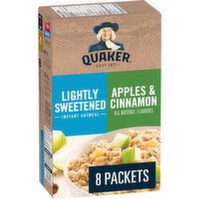 Quaker - Lightly Sweetened Apples & Cinnamon Instant Oatmeal, 232 Gram