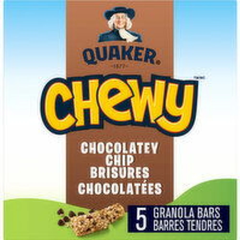 Quaker - Chewy Granola Bars - Chocolatey Chip, 5 Each