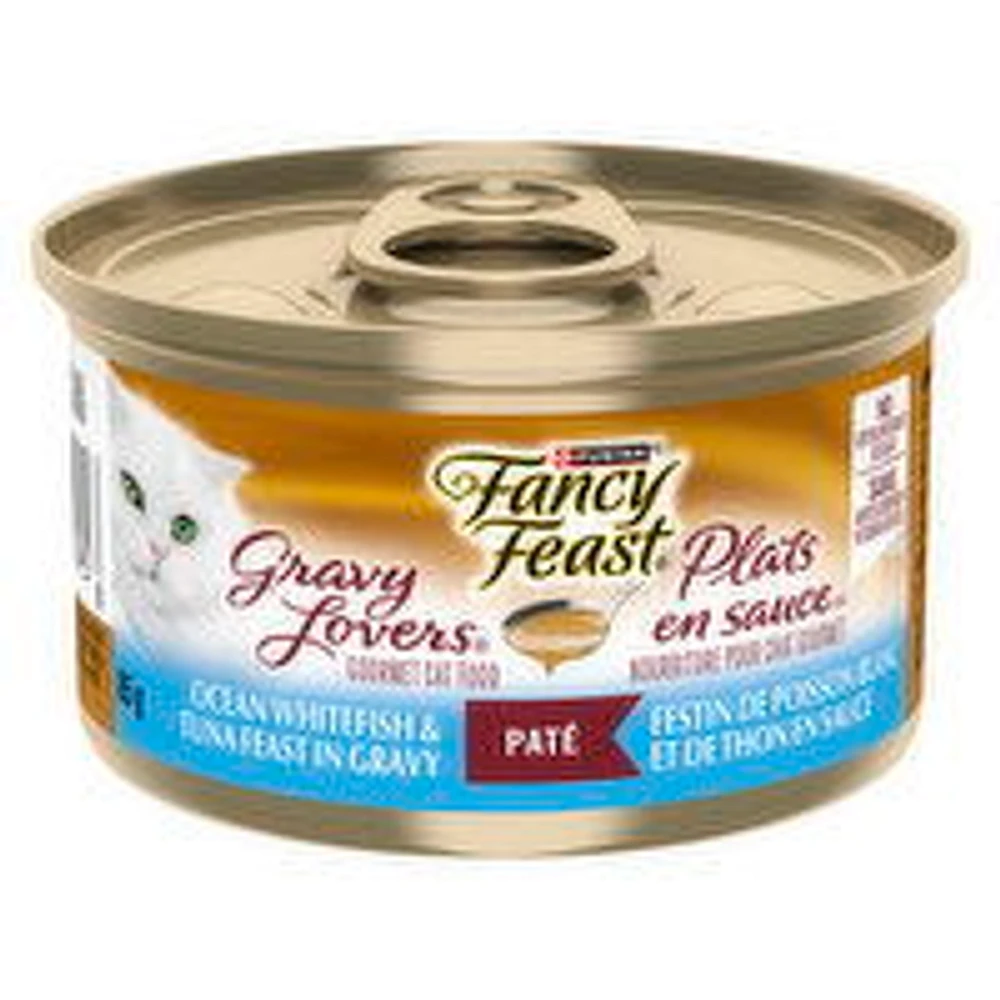 Purina - Fancy Feast Gravy Lovers Pate Ocean Whitefish & Tuna Feast in Gravy, Wet Cat Food, 85 Gram
