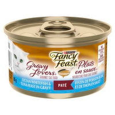 Purina - Fancy Feast Gravy Lovers Pate Ocean Whitefish & Tuna Feast in Gravy, Wet Cat Food, 85 Gram