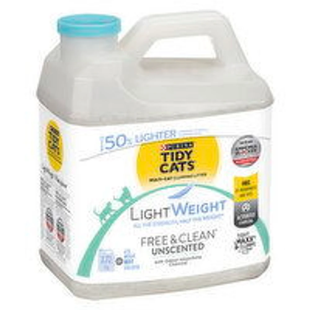 Purina - Tidy Cats Lightweight Clumping Litter Unscented, Free & Clean, 2.72 Kilogram
