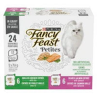 Purina - Fancy Feast Petites In Gravy Collection Variety Pack Wet Cat Food 79.4g Cans, 12 Each