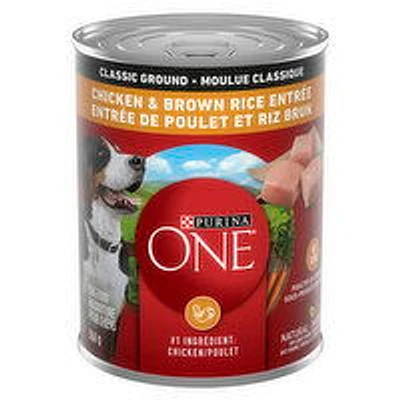 Purina - One Wet Dog Food, Chicken & Brown Rice Entre Wet Dog Food, 368 Gram