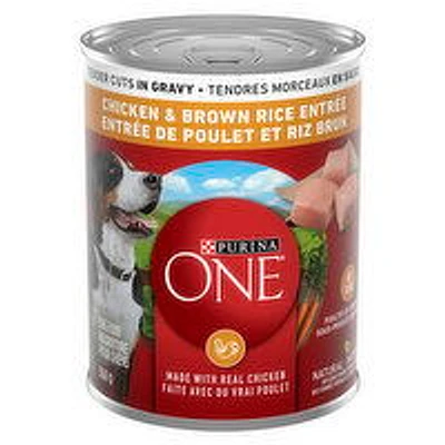 Purina - One Tender Cuts in Gravy Chicken & Brown Rice Entree,  Wet Dog Food, 368 Gram
