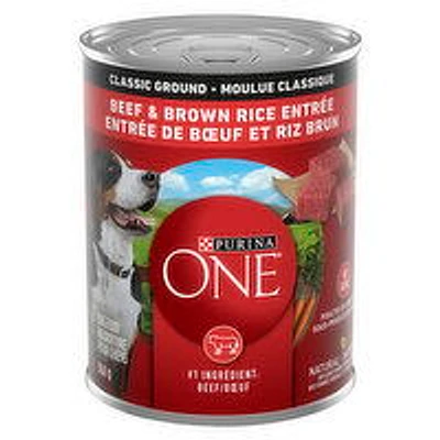 Purina - One Beef & Brown Rice Entree, Wet Dog Food, 368 Gram
