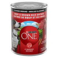 Purina - One Beef & Brown Rice Entree, Wet Dog Food, 368 Gram