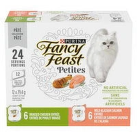 Purina - Fancy Feast Petites Pate Collection Wet Cat Food, Variety Pack 79.4g Cans, 12 Each
