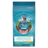 Purina - One Sensitive Systems Turkey, Dry Cat Food, Dry Dog Food, 3 Kilogram