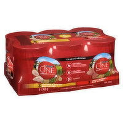 Purina - Classic Ground Variety Pack Chicken & Beef, Wet Dog Food 368g, 6 Each