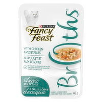Purina - Classic Broths with Chicken & Vegetables, Cat Food Complement 40 g, 40 Gram
