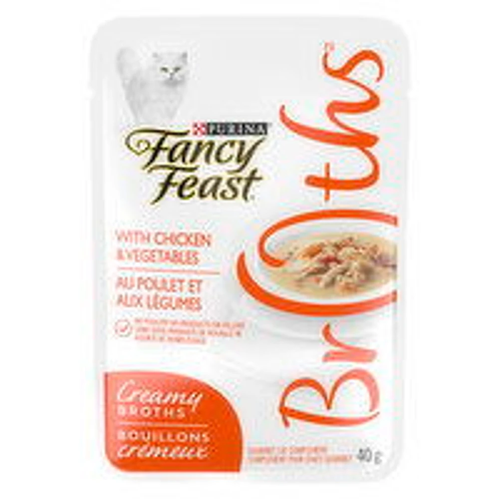 Purina - Creamy Broths Chicken & Vegetables, Wet Cat Food Complement, 40 Gram