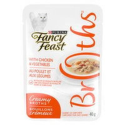 Purina - Creamy Broths Chicken & Vegetables, Wet Cat Food Complement, 40 Gram