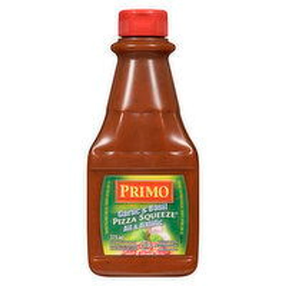 Primo - Basil & Garlic Pizza Sauce - Squeeze Bottle, 375 Millilitre