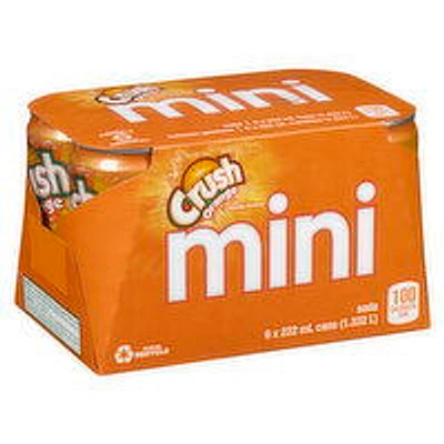 Crush - Orange, Mini Cans 22mL, 6 Each