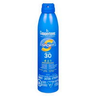 Coppertone - Sport Spray Sunscreen 4-in-1 SPF30, 222 Millilitre