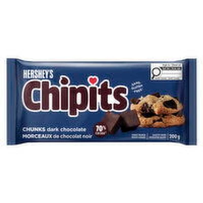 Hershey - Chipits Dark Chocolate Chunk, 200 Gram
