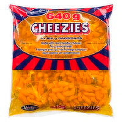 Hawkins - Cheezies Corn Snacks, 4 Each