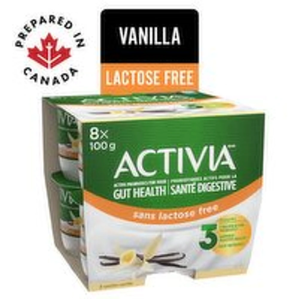 Activia - Probiotic Yogurt 2.8% M.F - Lactose Free Vanilla, 100 Gram
