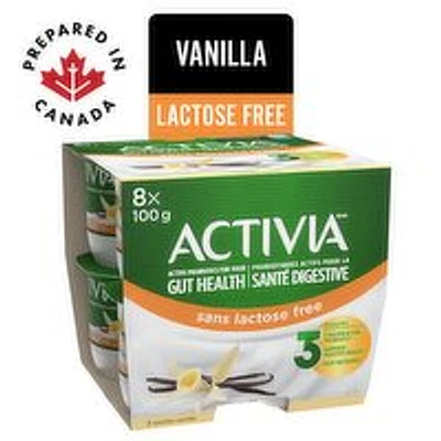 Activia - Probiotic Yogurt 2.8% M.F - Lactose Free Vanilla, 100 Gram