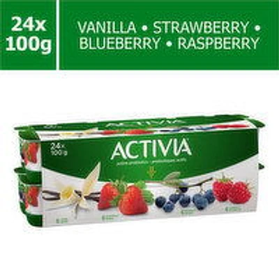 Activia - Probiotic Yogurt Multipack Fruit 2.9% M.F., 24 Each