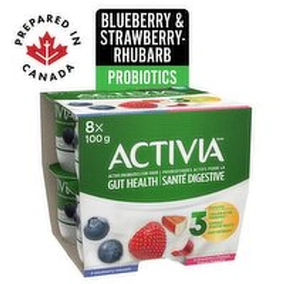 Activia - Probiotic Yogurt 2.9% M.F - Assorted Fruit, 8 Each