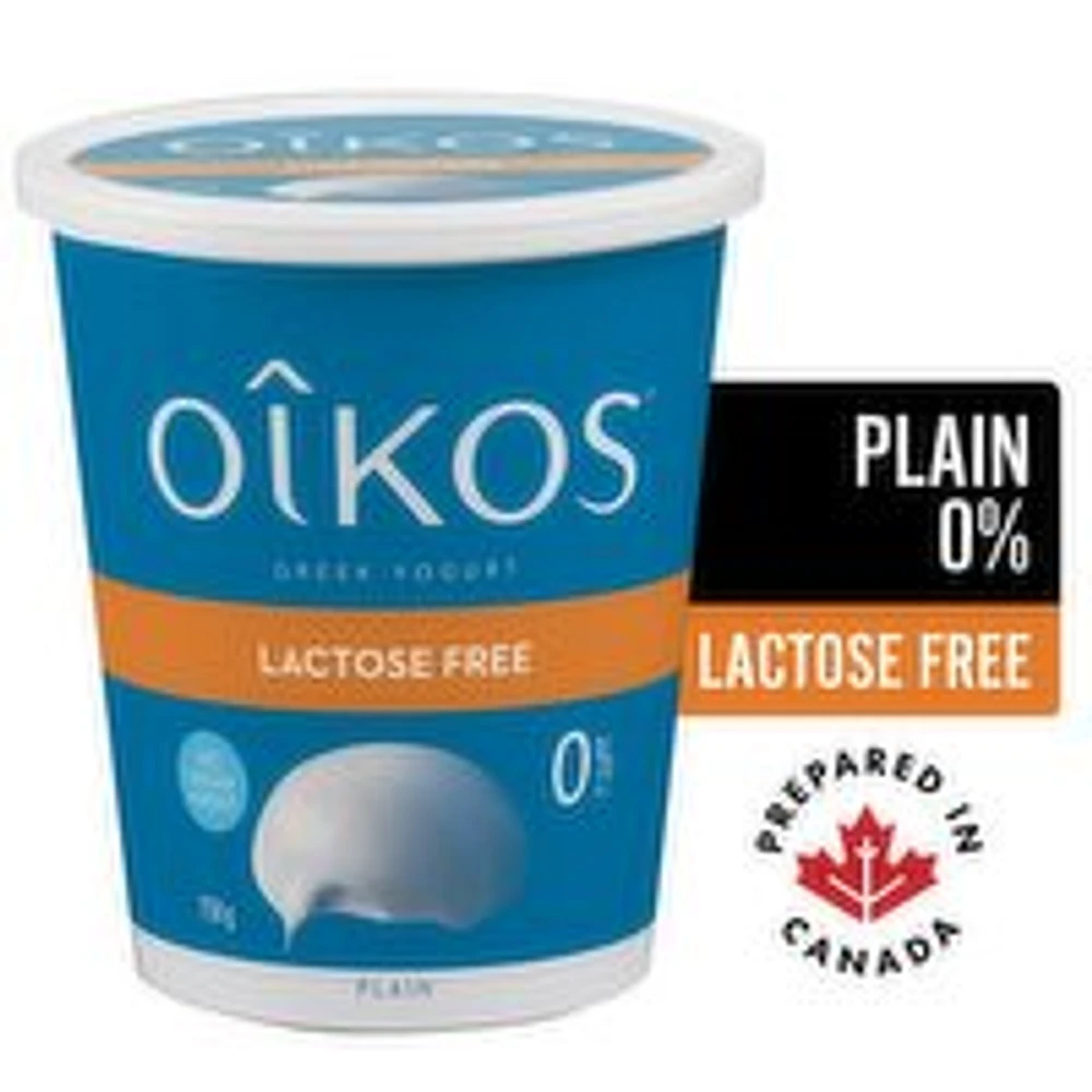 Oikos - Greek Yogurt Lactose Free Plain 0% M.F., 750 Gram