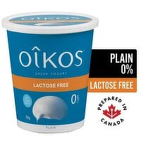 Oikos - Greek Yogurt Lactose Free Plain 0% M.F., 750 Gram