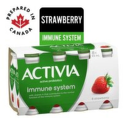 Activia - Shot Probiotic Drinkable Yogurt, Strawberry, 8 Each