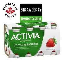 Activia - Shot Probiotic Drinkable Yogurt, Strawberry, 8 Each