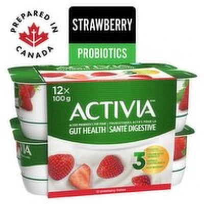 Activia - Probiotic Yogurt - Strawberry, 12 Each
